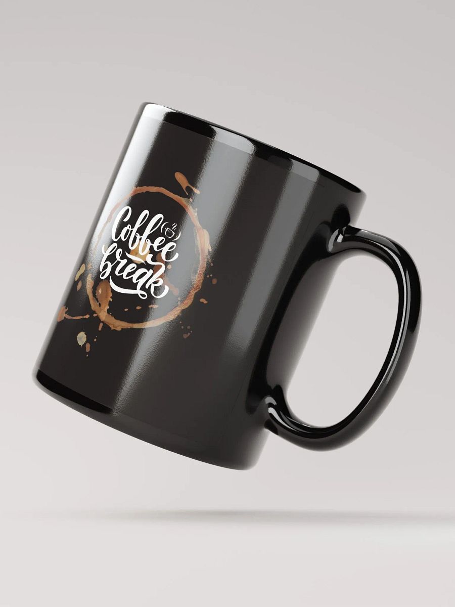 Coffee Break Bliss Black Glossy Mug product image (2)