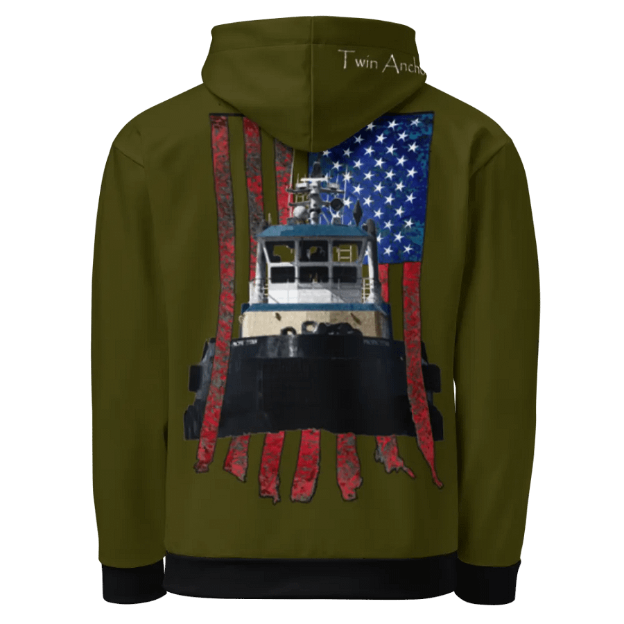 Green Pacific Titan & CE Flage Hoodie product image (11)
