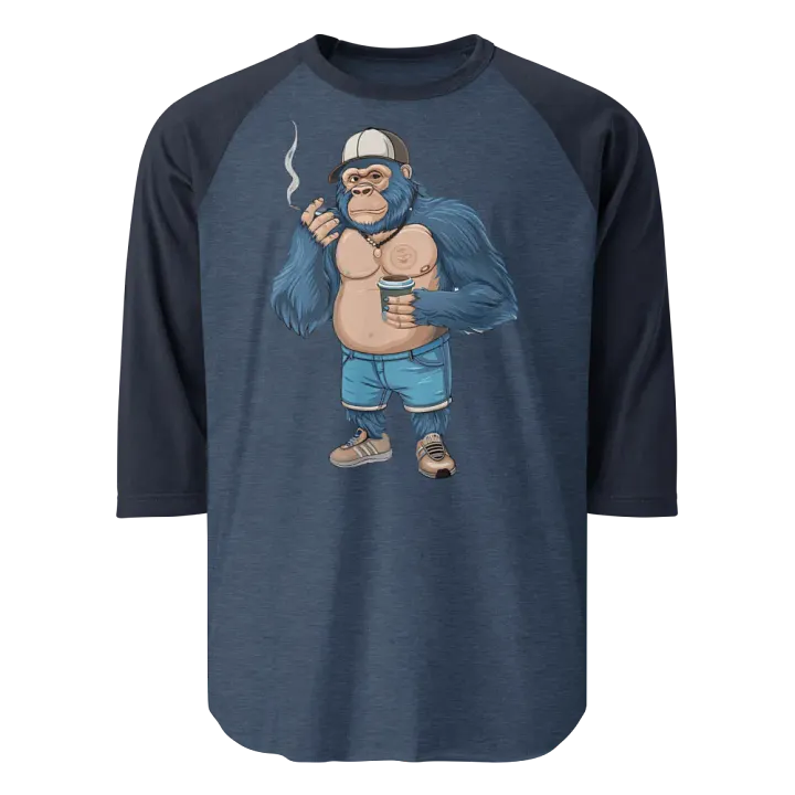 Blue Gorilla Jersey Raglan Tee product image (2)
