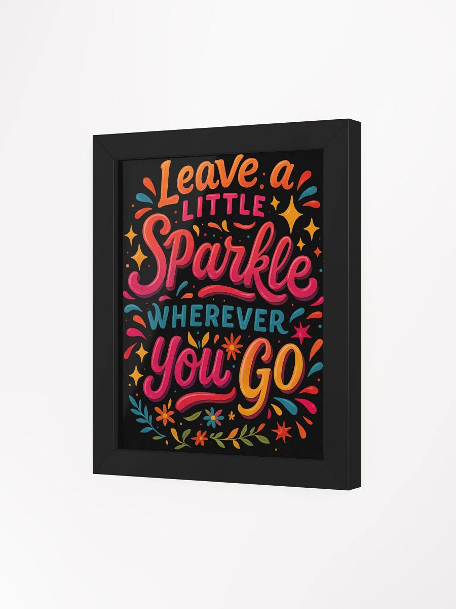 Leave a Little Sparkle – Framed Rainbow Typography Print product image (13)
