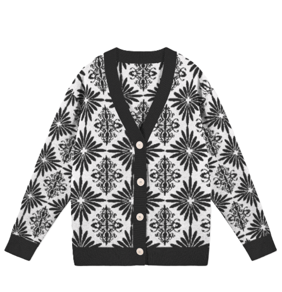 Knitted Jacquard Woman's Cardigan | Cozy Stylish Outerwear product image (1)