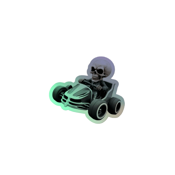 Skull Racer Holographic Sticker Set product image (2)