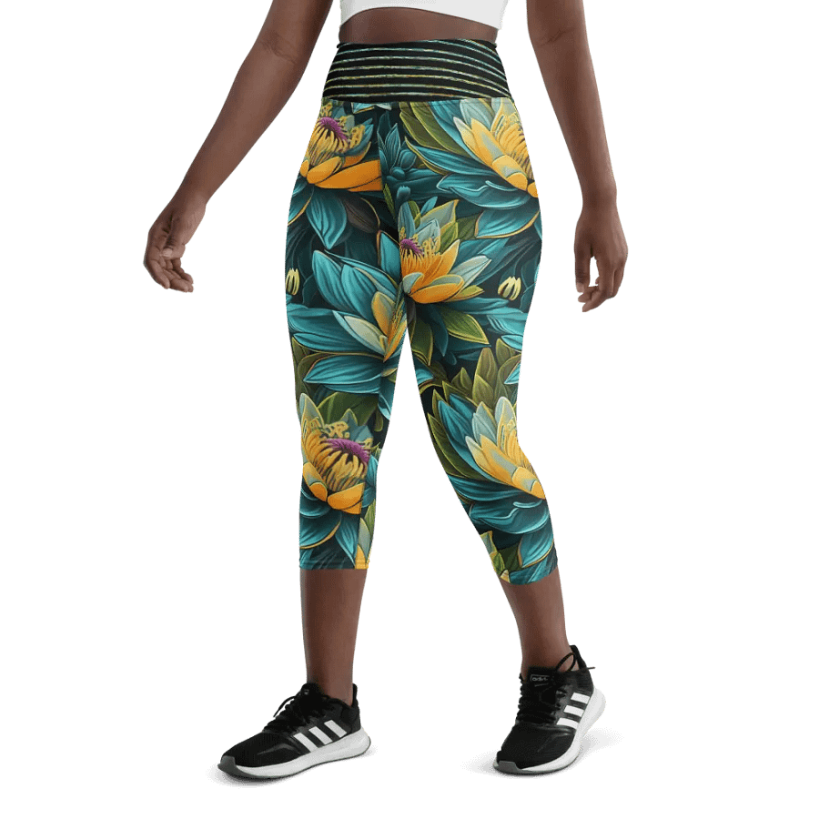 Lotus blue yoga leggings product image (4)