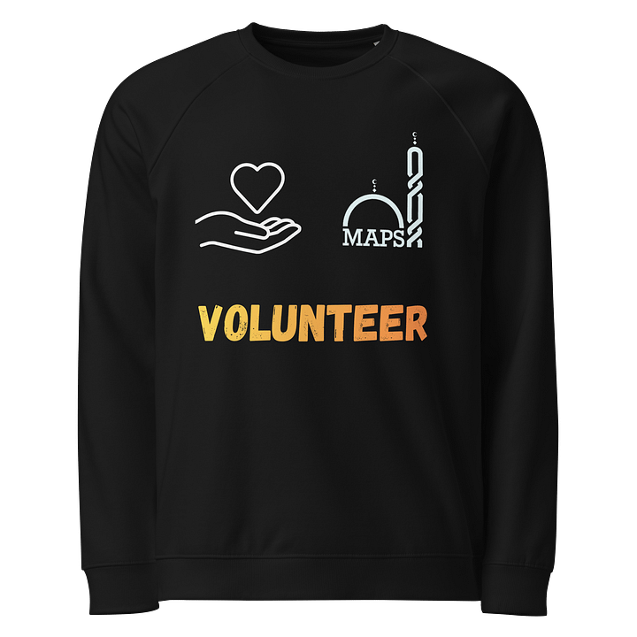 MAPS Volunteer Unisex Organic Raglan Premium Crew Sweatshirt product image (1)