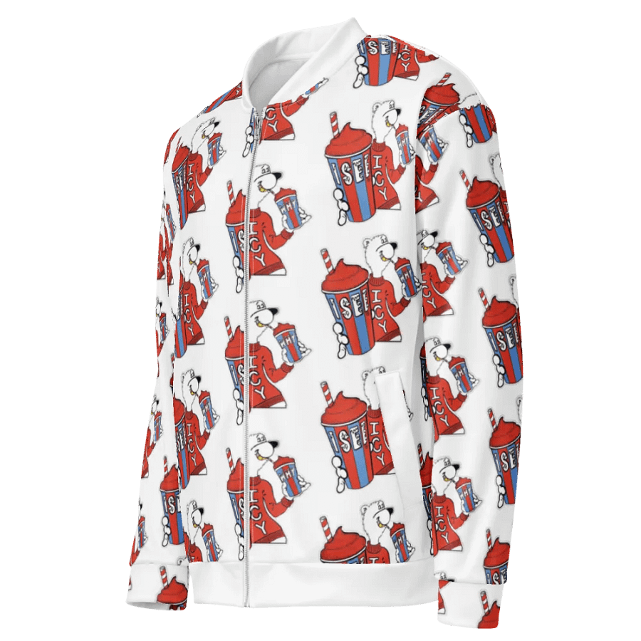 ISEEWHY BEAR PATTERN BOMBER product image (4)