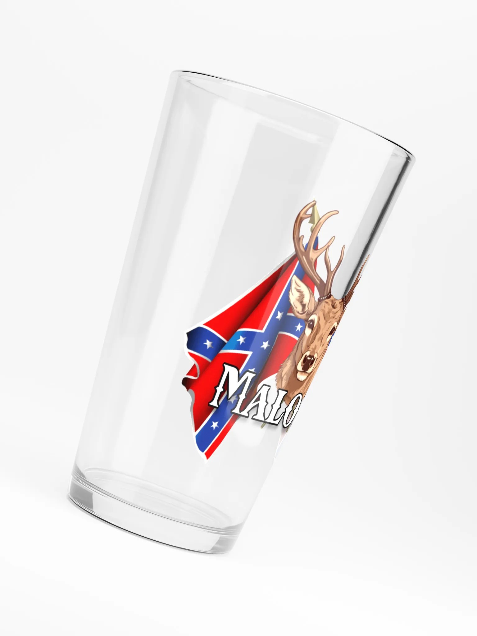 "Malone" Last Name Rebel Redneck Deer - Shaker Pint Glass product image (6)