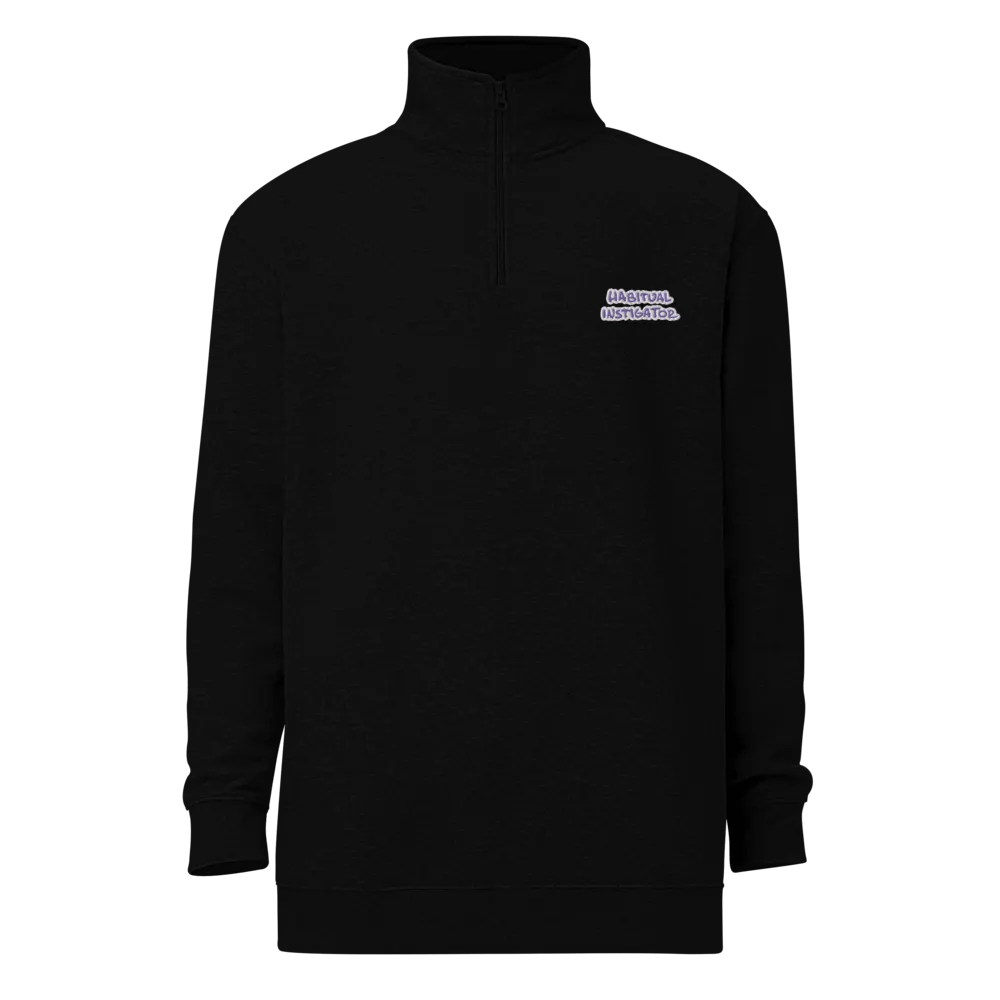 HABITUAL INSTIGATOR (purple bubble design) embroidered quarter zip product image (2)