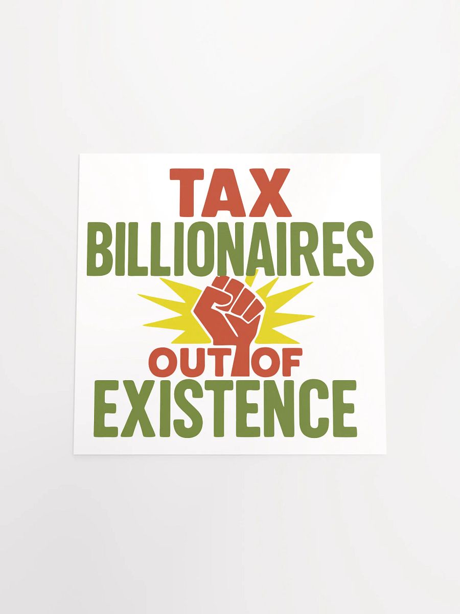 Tax Billionaires Fist Protest Poster product image (19)