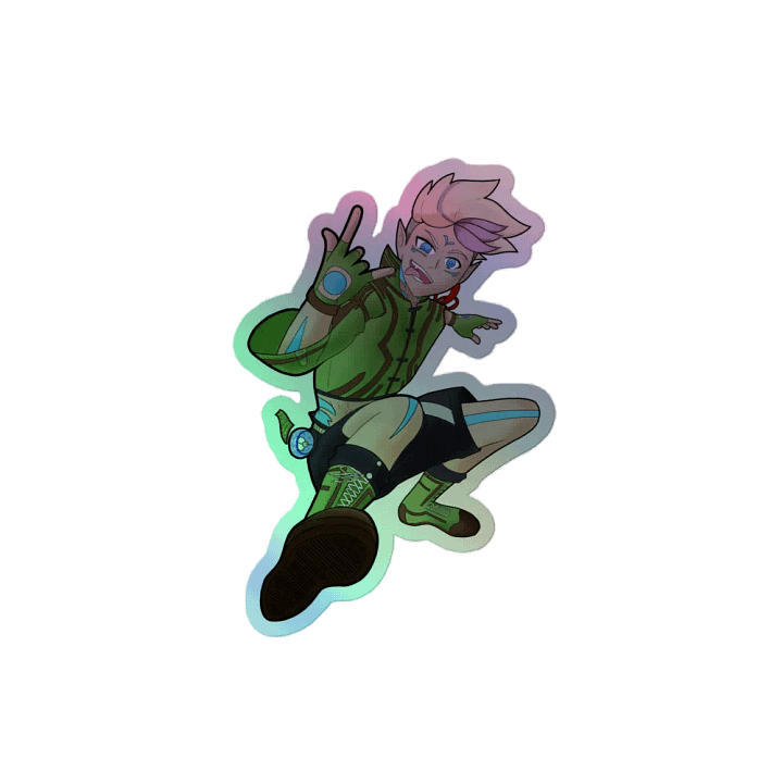 'A God With Some Attitude!' Holographic Sticker product image (2)