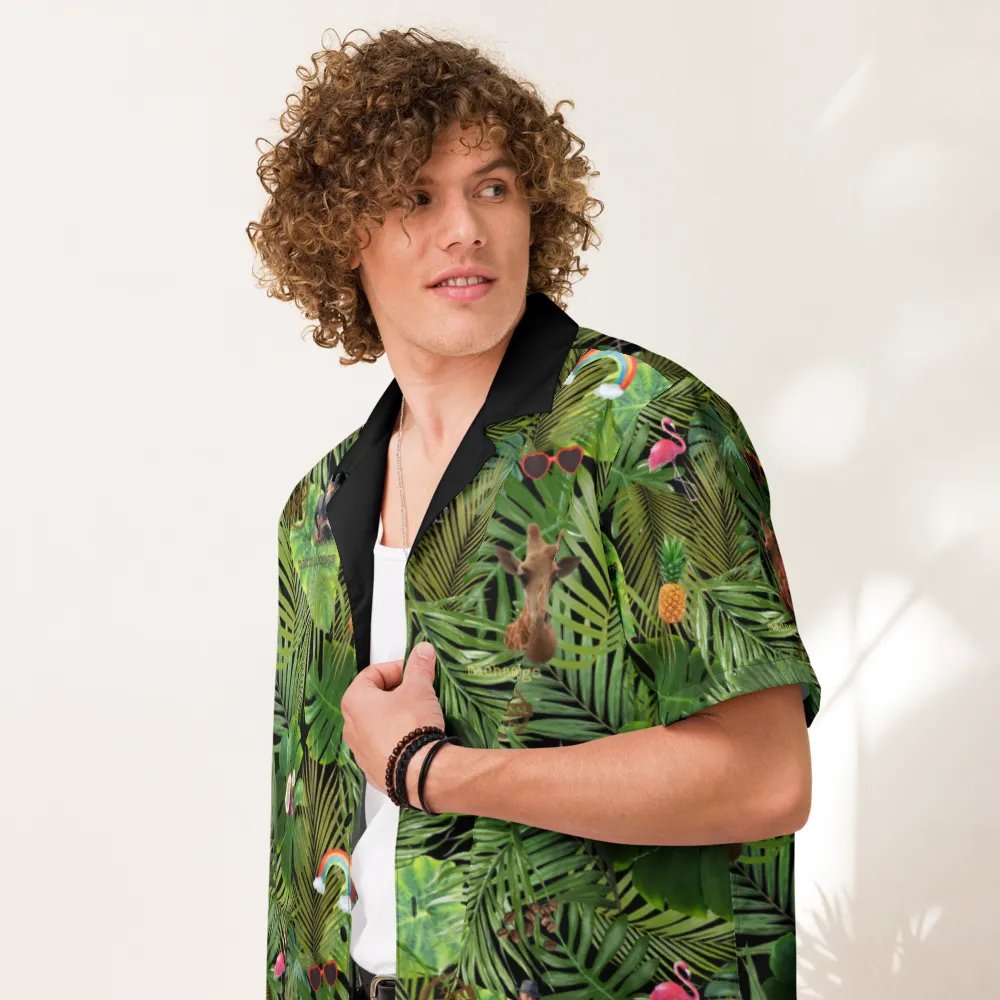 hawaiian shirt w/exclusive tropical pattern on night product image (5)