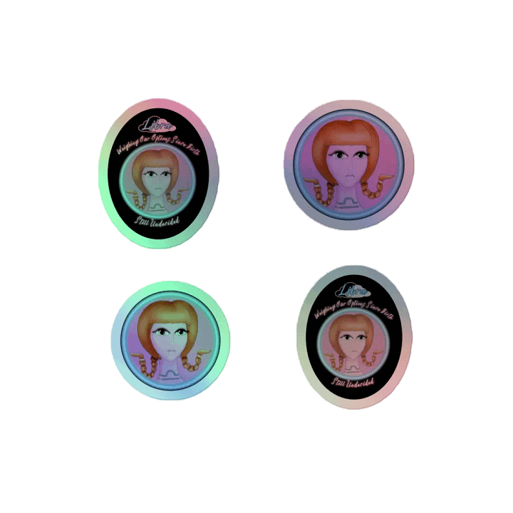 Libra Girl Holo Stickers product image (2)