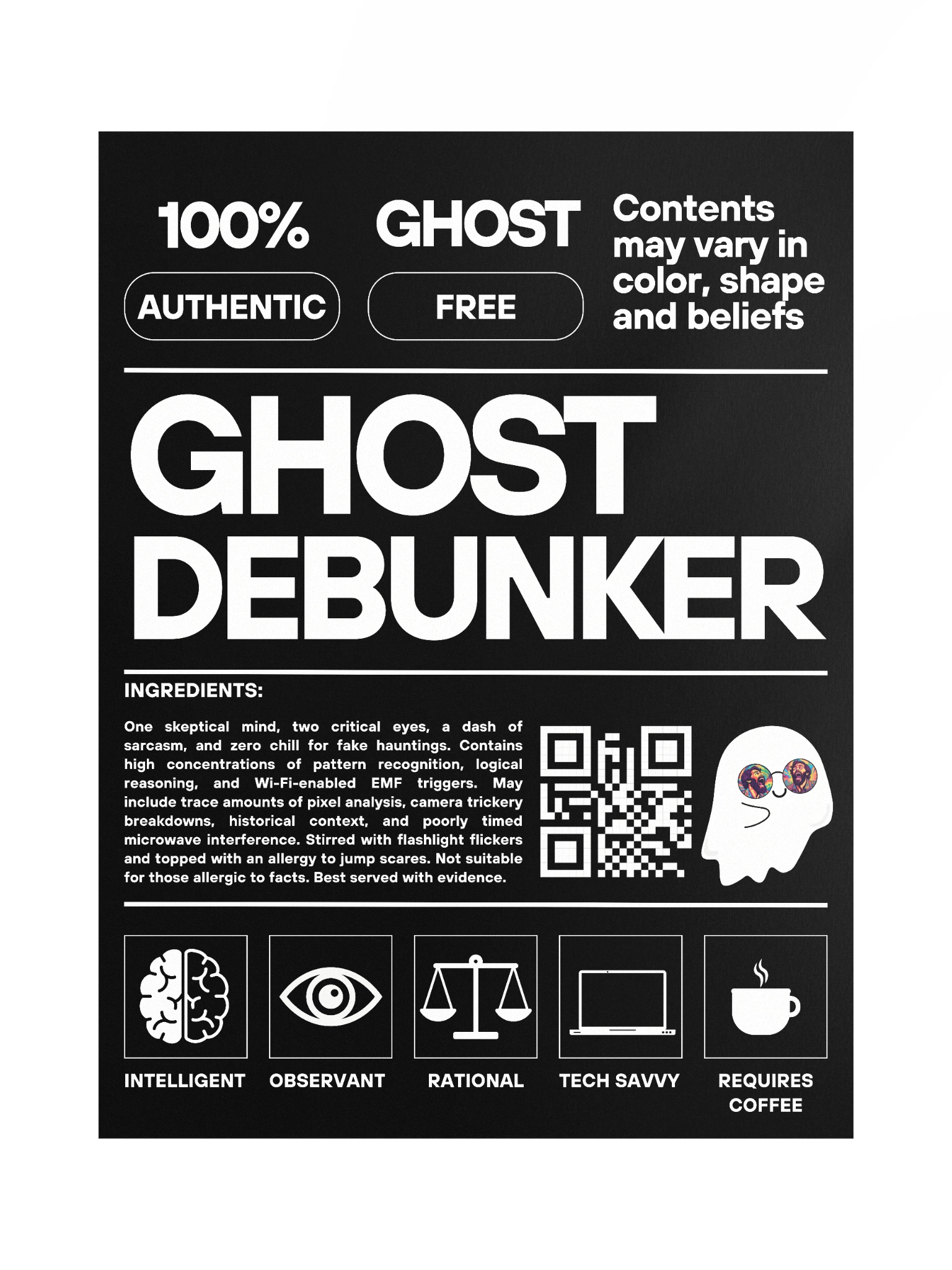 Ghost Debunker Satirical Poster product image (1)