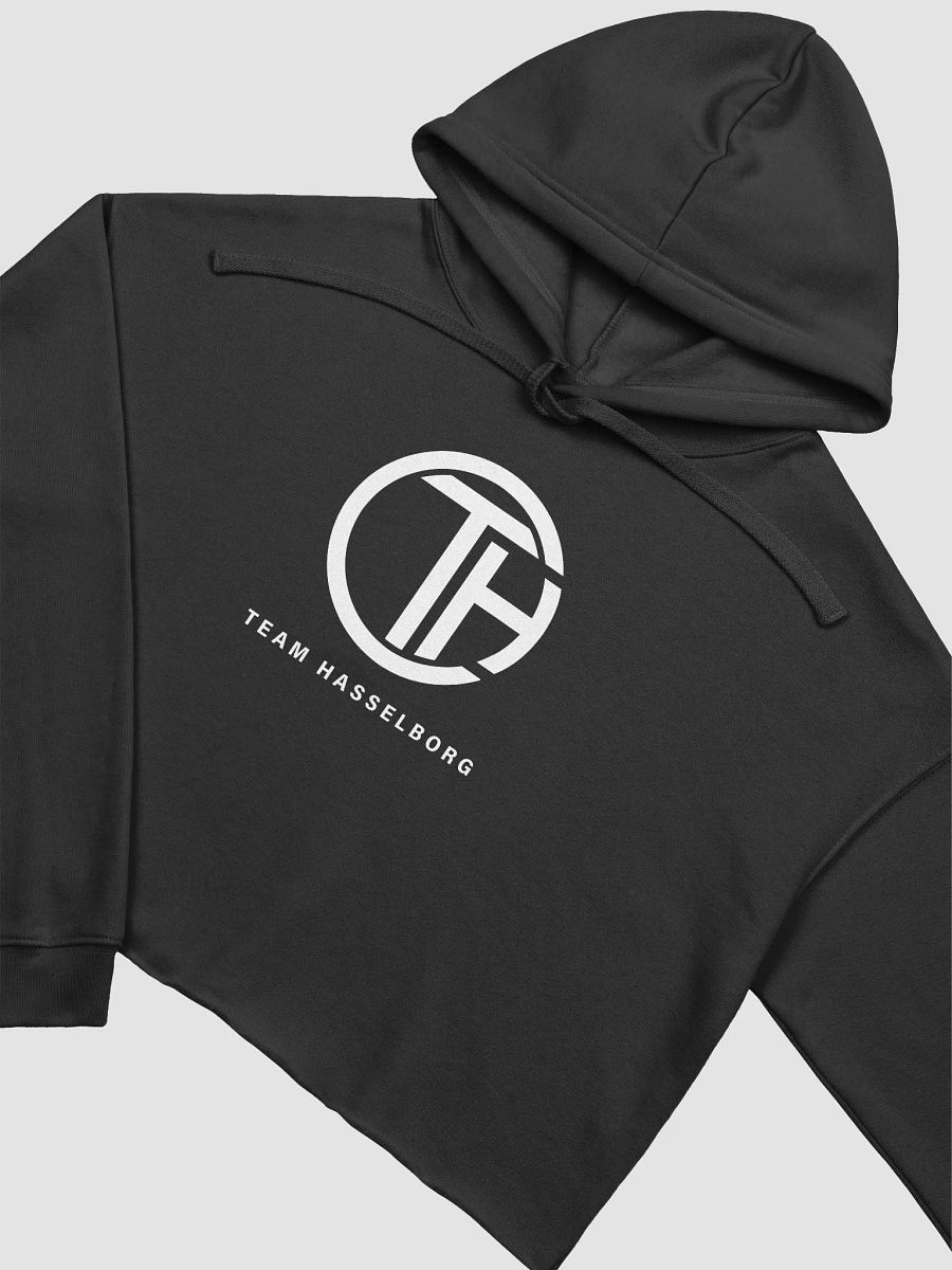 Hasselborg Logo Cropped Hoodie - Black product image (3)