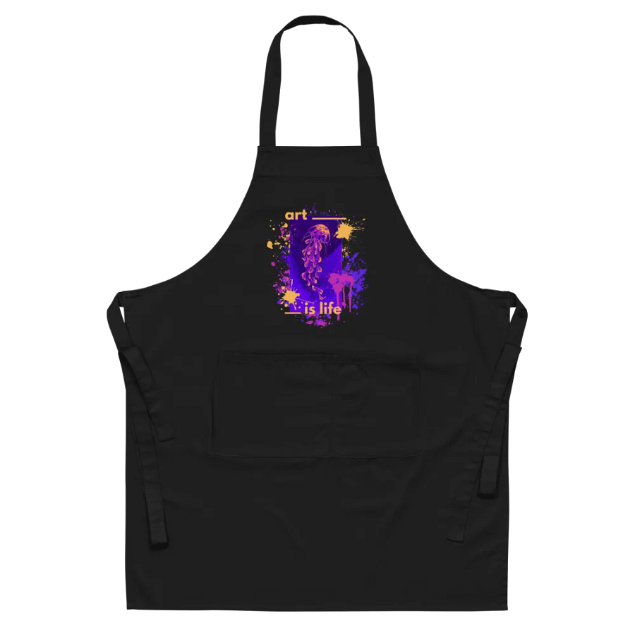 Organic Cotton Neon Jellyfish Art Apron product image (6)