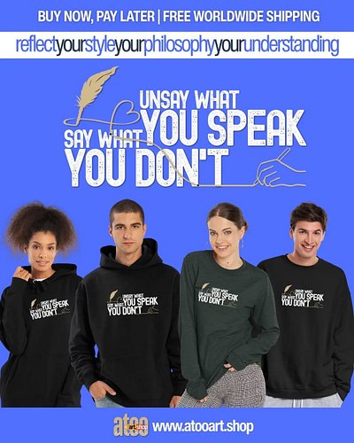 The new philosophy style reflecting your inner contradiction. Shop now at atooart.shop! #atooart

Minimalist design for liter...