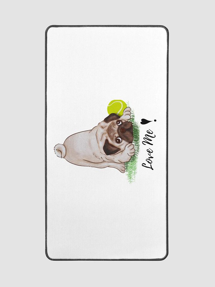Playful Pug Desk Mat product image (2)