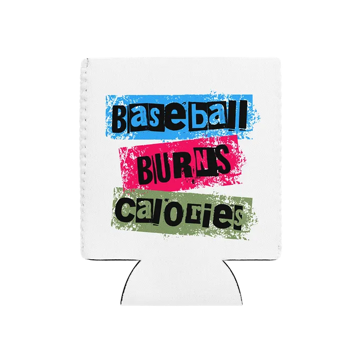 Baseball Burns Calories Bold Can Cooler product image (2)
