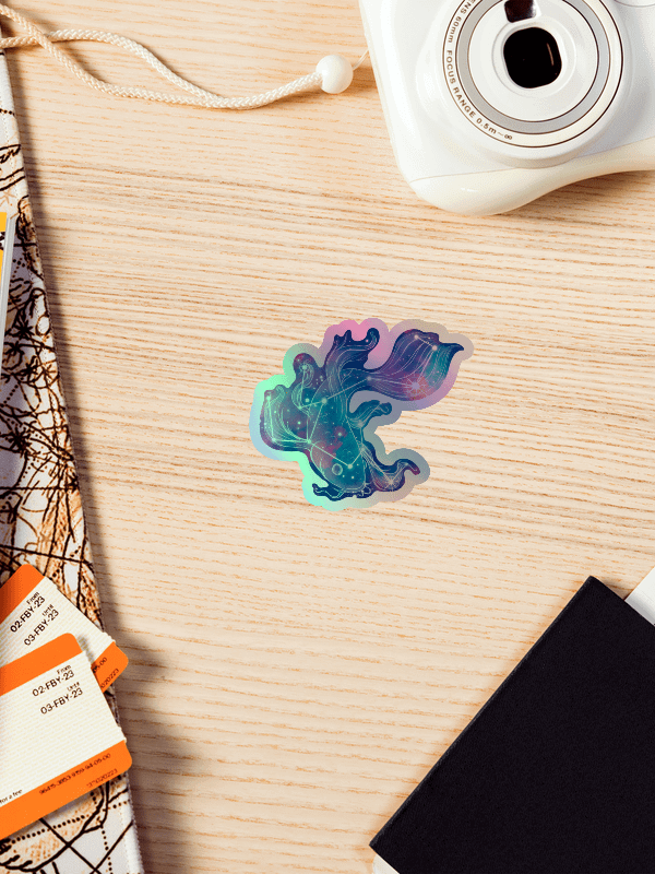 Cotton Candy Galaxy Koi - Holographic Sticker product image (2)