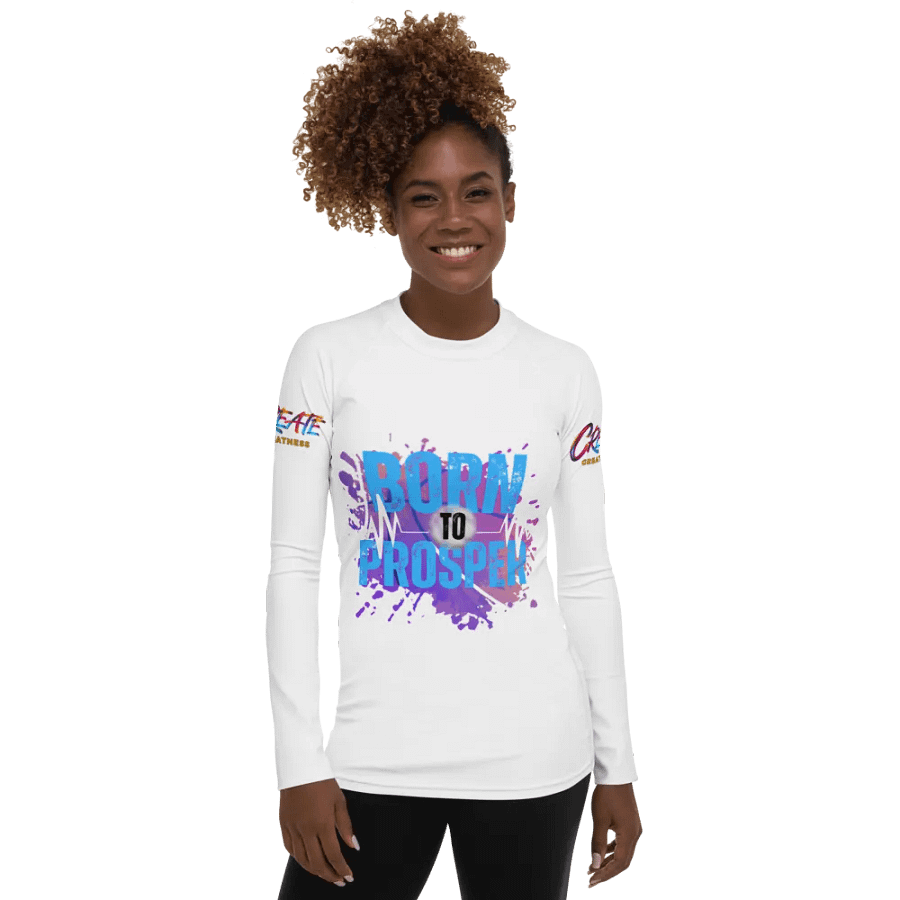 Born to Prosper Vibrant Splatter Rash Guard product image (7)