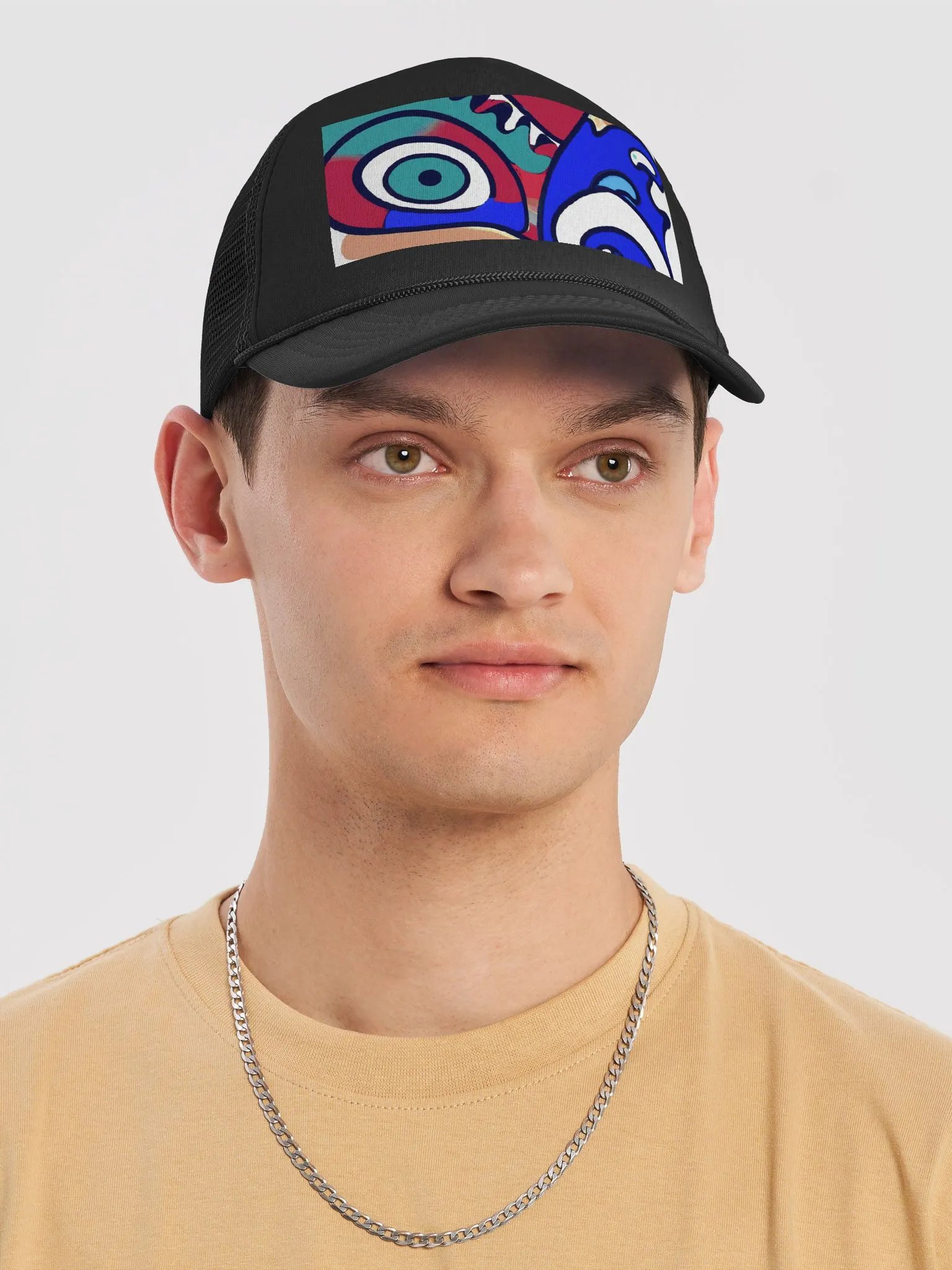 I WONDER Swirling Spectrum Foam Trucker Hat product image (5)