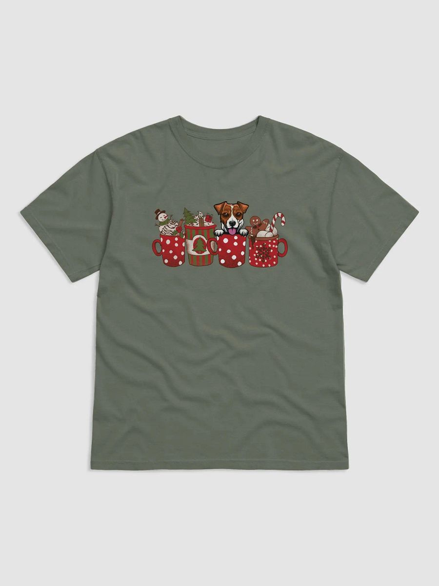 Cute Jack Russell Terrier in a Christmas Cup T-Shirt | Funny Christmas JRT Pup in a Cup product image (19)