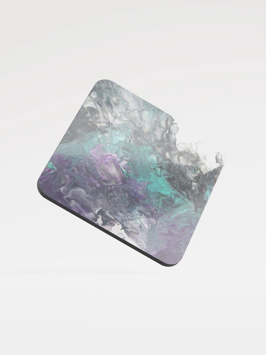 Acrylic Pour Printed Glossed Cork Coaster - Original FCCA Design product image (1)