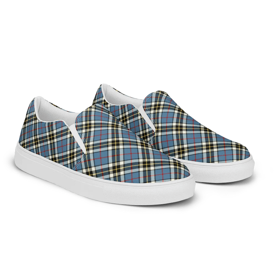 Thompson Blue Tartan Women's Slip-On Shoes product image (3)