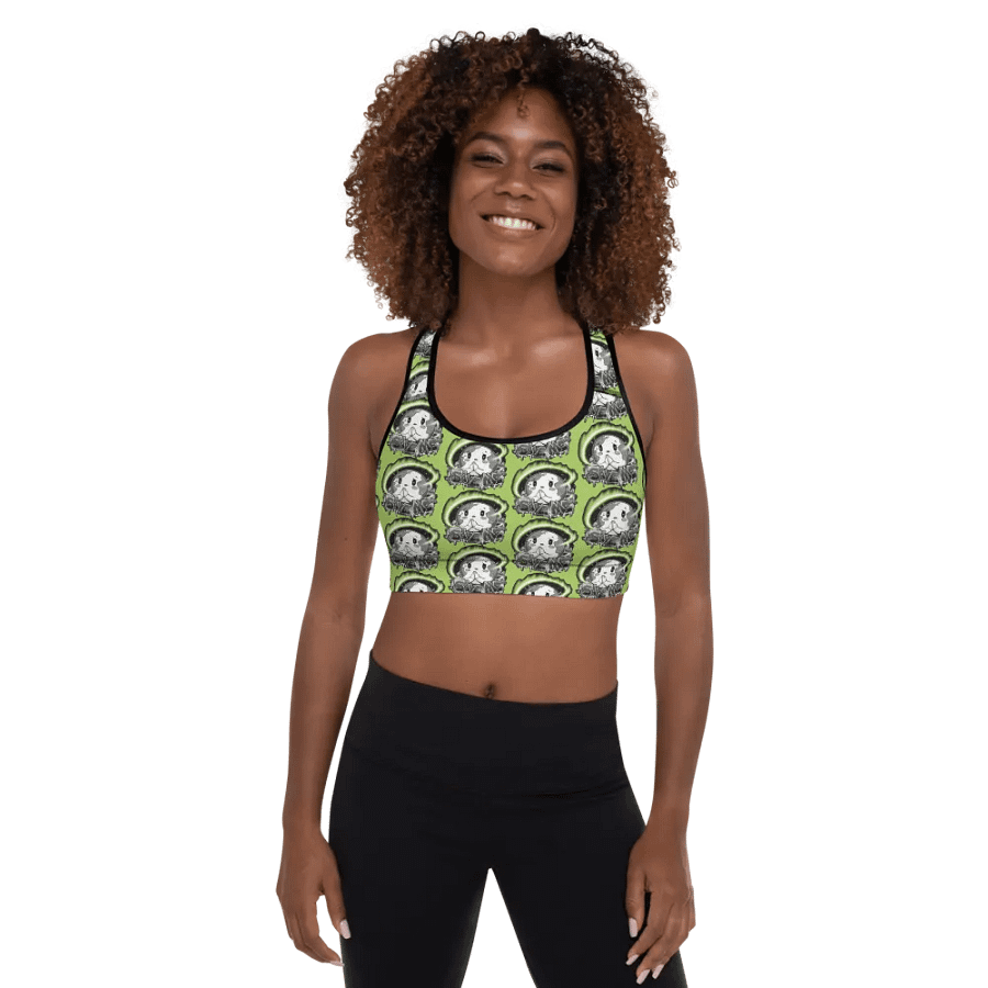 Save Me: A Plea from Planet Earth All-Over Print Padded Sports Bra 🌍 product image (6)