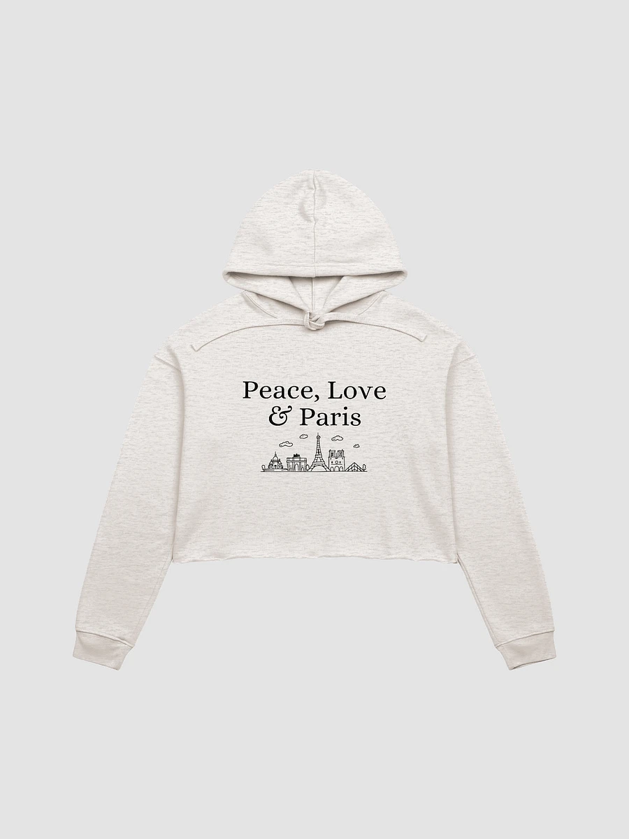 Peace, Love and Paris with Monuments Cropped Hoodie product image (1)