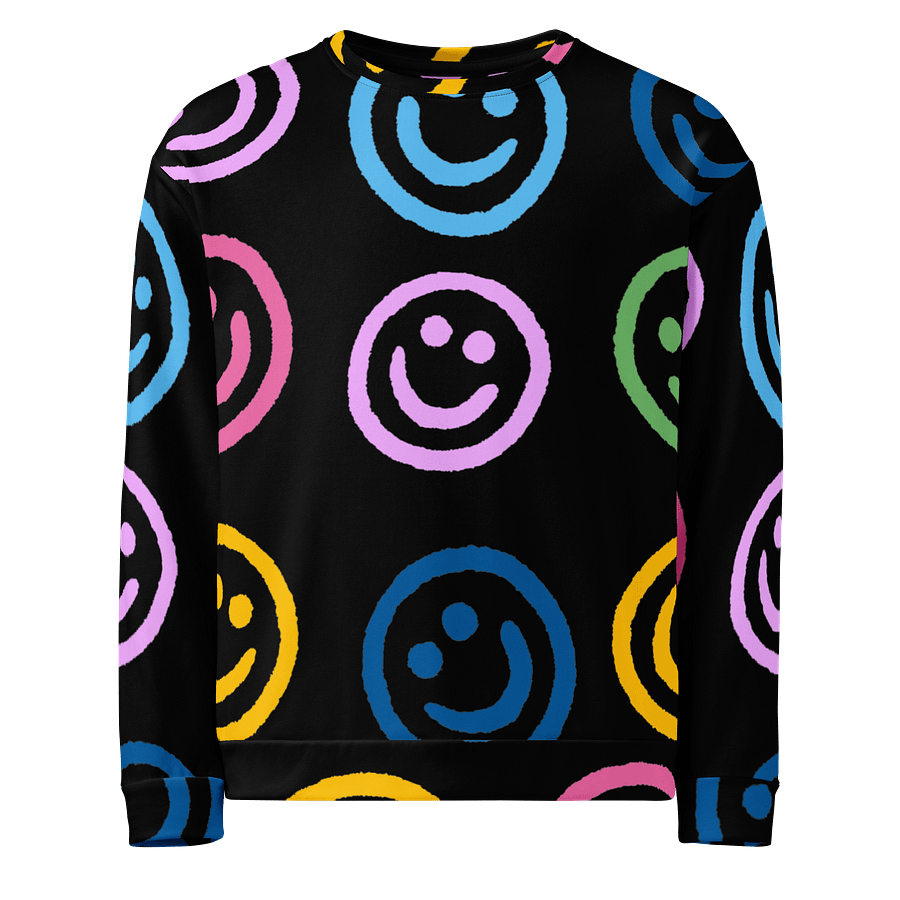Vibrant Smiley Faces Recycled Sweatshirt product image (1)