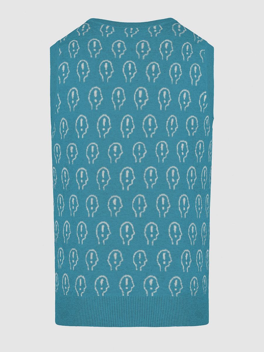EXCLAIMING MENTALLY (duotone teal) knitwear vest product image (20)
