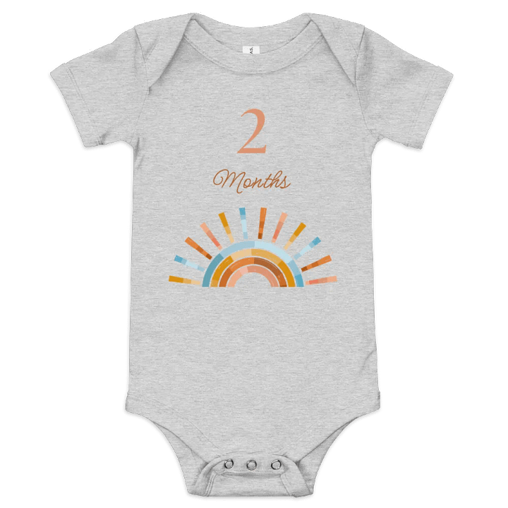2 Months Rainbow Burst Baby Onesie product image (4)
