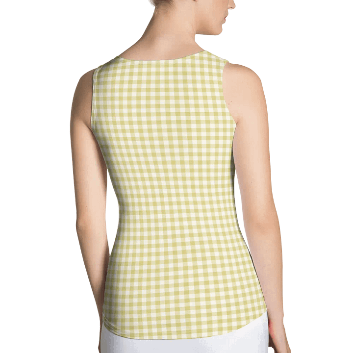 ALL-OVER PRINT LIGHT YELLOW VINTAGE PATTERN WOMEN'S TANK TOP product image (2)