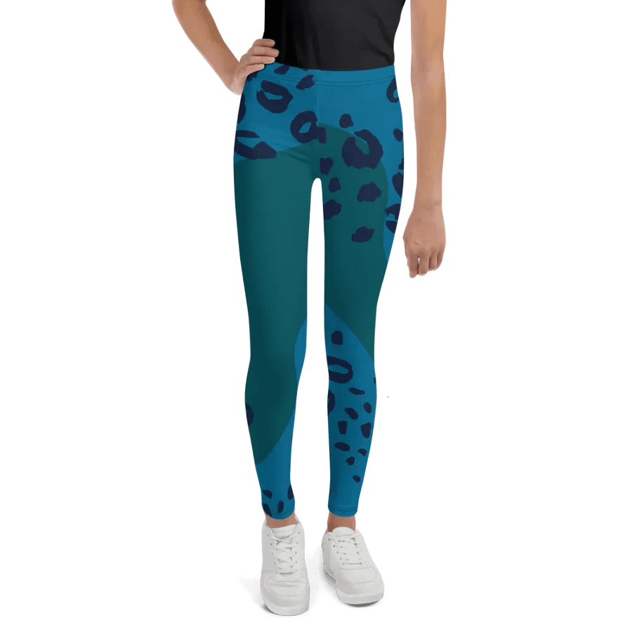 Blue Camo Dreams Youth Leggings product image (1)