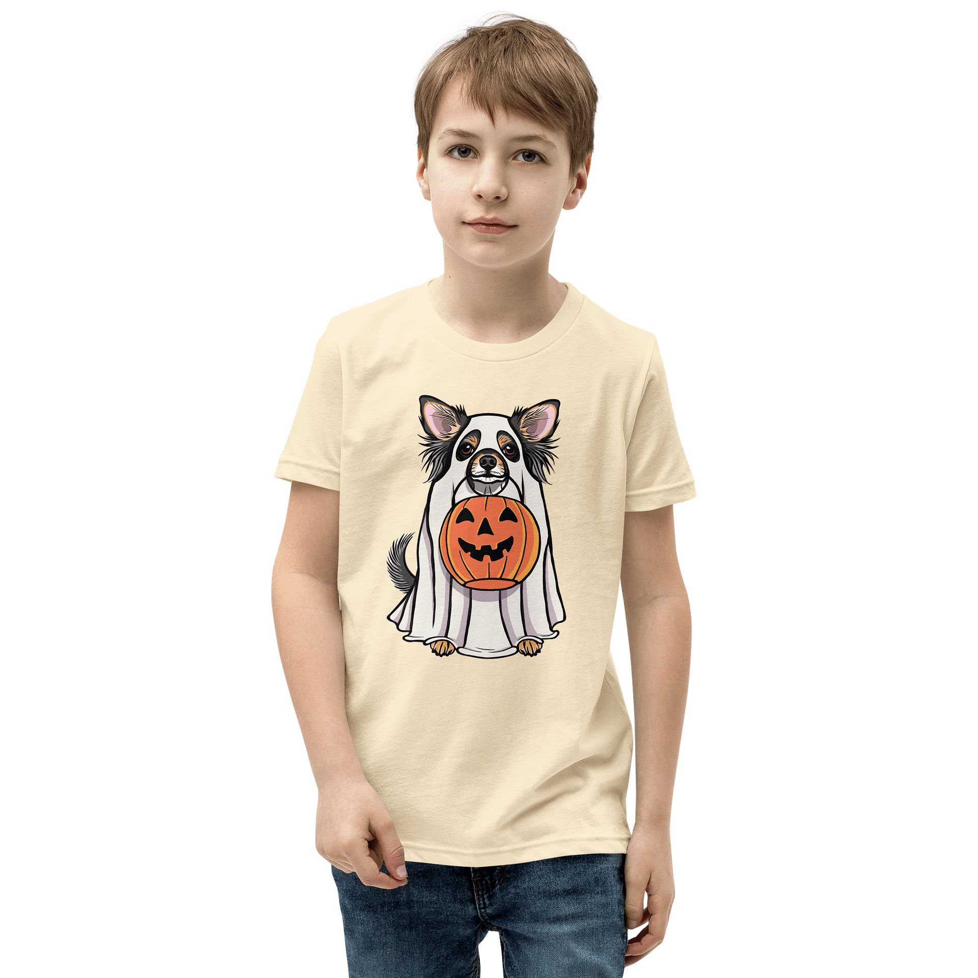 Halloween Longhaired Chihuahua(Tricolor) Youth T-Shirt product image (1)
