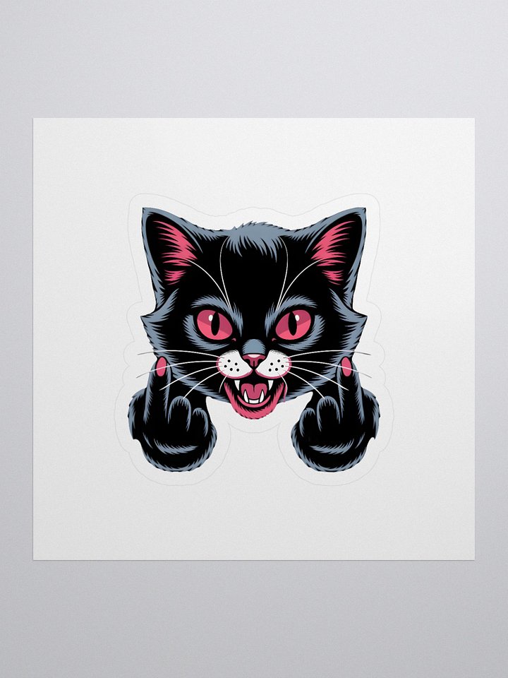 Mischievous Cat Vinyl Stickers product image (1)
