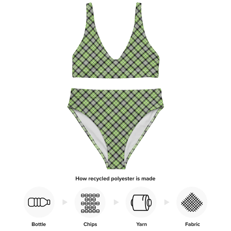 Light Green and Gray Plaid Bikini product image (10)