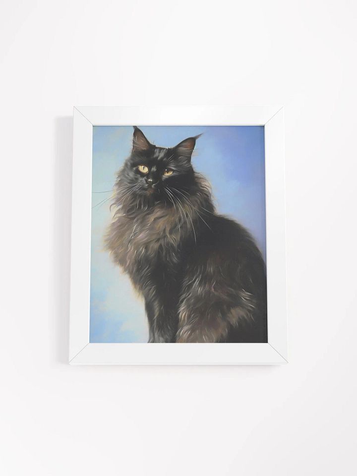 Gaze of the Night: Framed Matte Cat Poster product image (1)