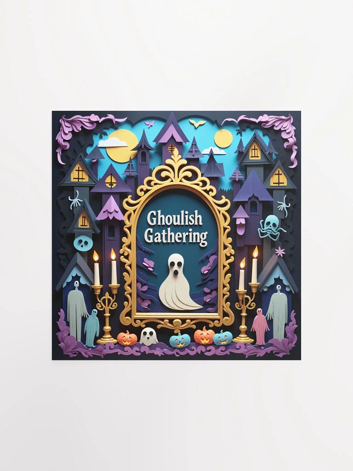Halloween Ghoulish Gathering Matte Poster product image (4)