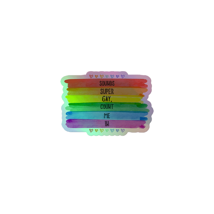 Super Gay Holographic Sticker product image (1)