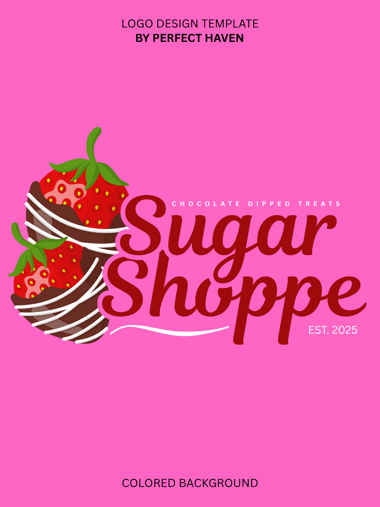 Digital Download | Chocolate Covered Treats Logo Template | Easy edit in Canva | 1103025 product image (1)