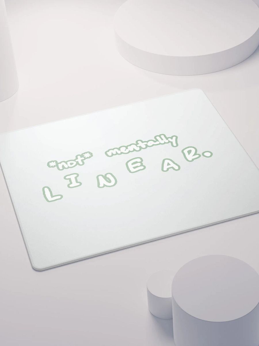 *not* mentally linear (lined design, #96B697) mouse pad product image (4)
