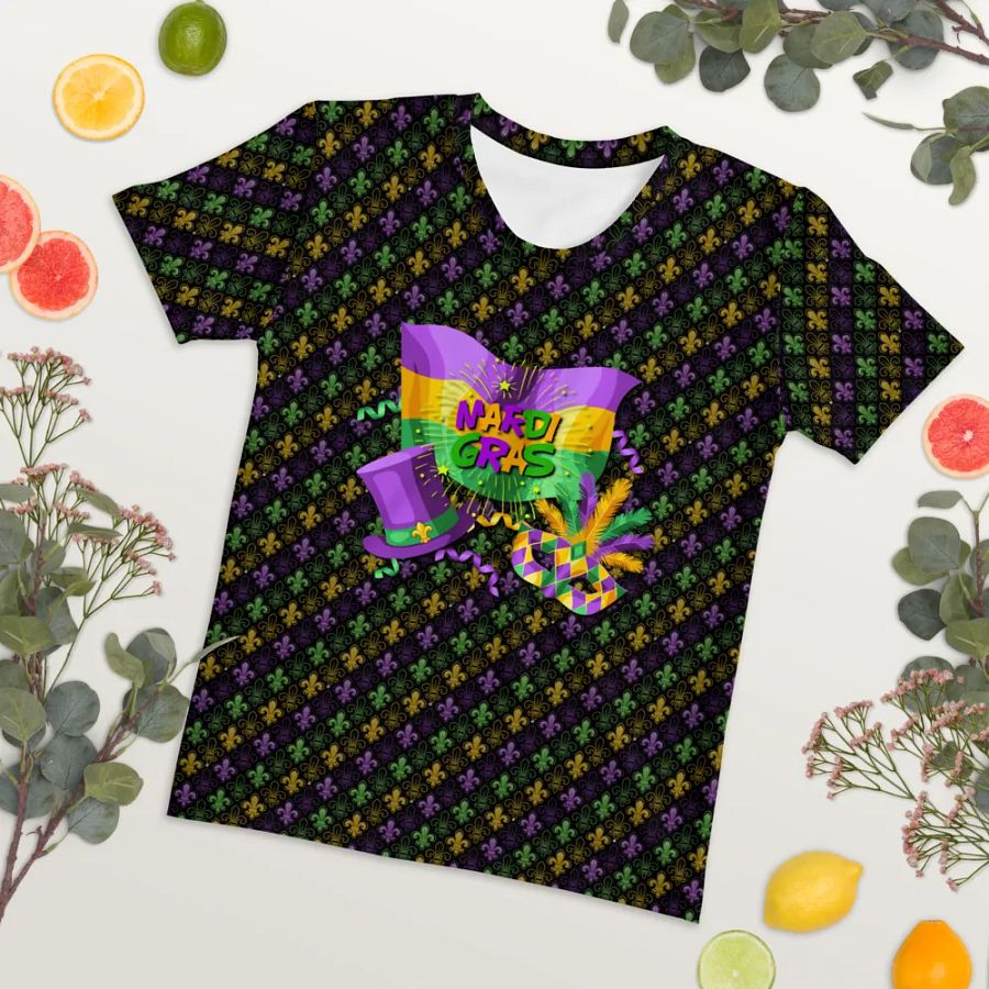 Mardi Gra All Over Print T-shirt product image (7)