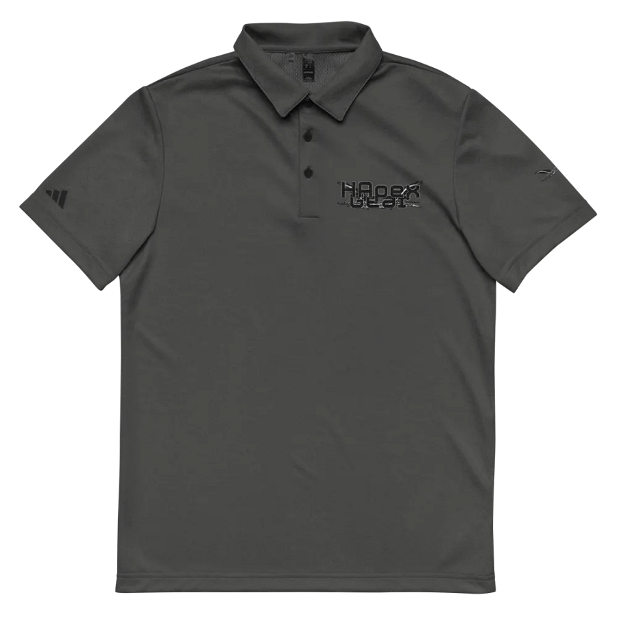 Space-Dyed Polo Shirt - Embroidered - Black HApex Gear White Logo product image (5)