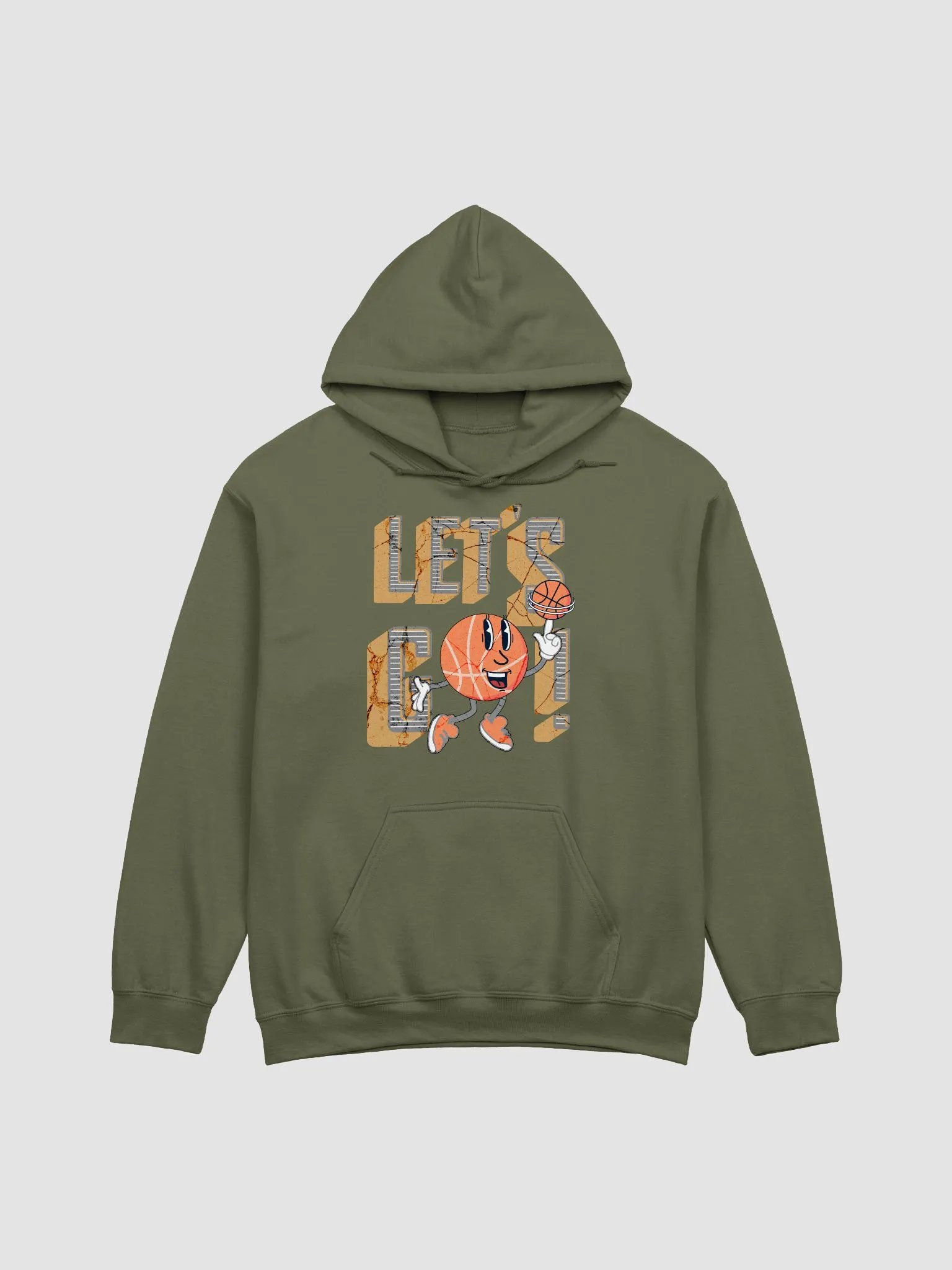 Lets Go Basketball Mascot Hoops Hype Gildan Classic Hoodie product image (19)