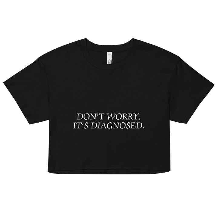 DW, IT'S DIAGNOSED (white) printed cotton crop top product image (1)