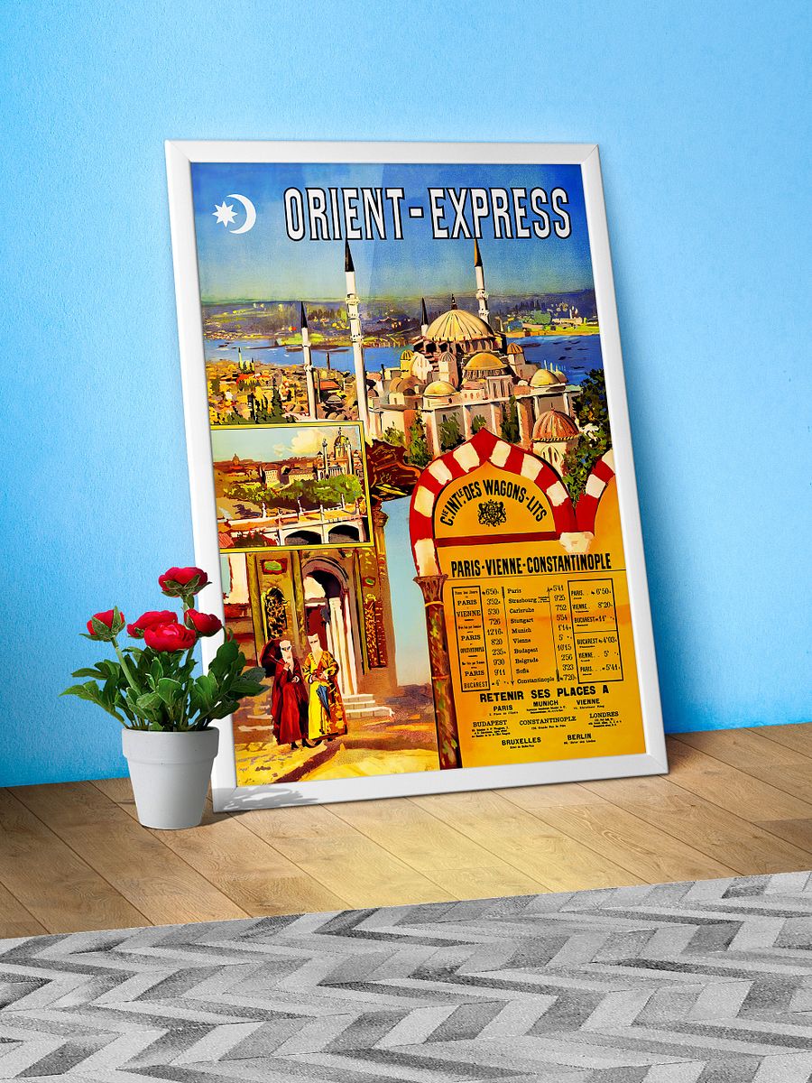 Orient Express, Istanbul, Turkey, 1891 — retro vintage travel poster, vintage travel art print, retro travel wall art product image (6)