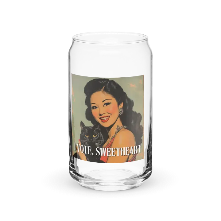 I Vote Sweetheart 3 Can-Shaped Glass product image (1)