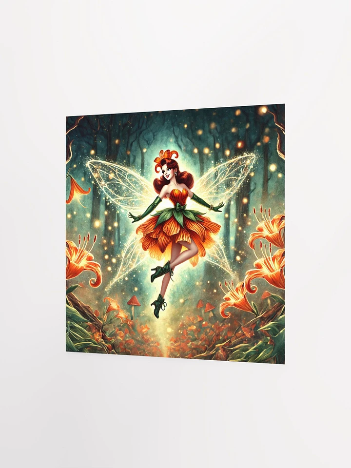 Enchanted Orange Lily Fairy Premium Matte Poster product image (7)