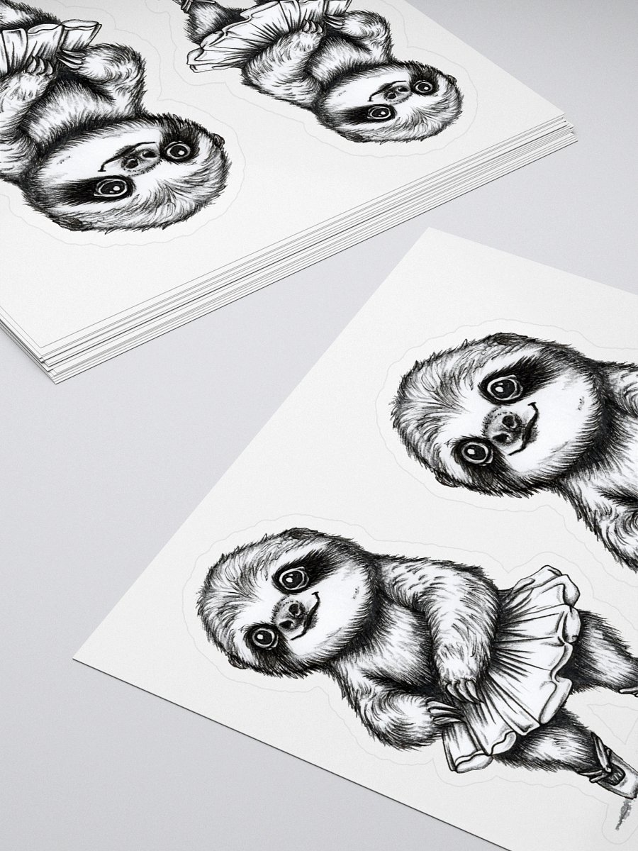 Ballet Sloth Vinyl Sticker product image (4)